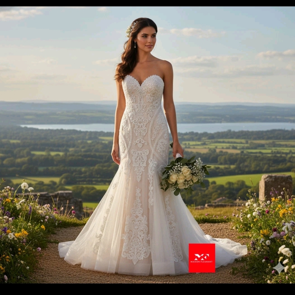 MAGGIE SOTTERO 9MT014-103376  IVORY SWEETHEART BRIDAL GOWN SIZE‎ 12